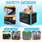 Petskd Extra Large Pet Carrier 24"x17"x17" for Large Cat or Medium Dog, Collapsible Soft Sided Dog cat Carrier for Long Trips with Lockable Safety Zippers(Black)