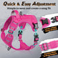 rabbitgoo Dog Harness Medium Sized No Pull, Tactical Service Pet Vest with Molle and Control Handle, Adjustable and Reflective Military Harness for Easy Walking and Training, Rose Red, M