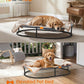 Feandrea Pet Bed, Cat Hammock, Elevated Cat Bed for Multiple Cats, with Removable Washable Mesh, for Pets up to 120 lb, Oval, Gray UPCB005G01
