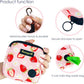 Dog Treat Pouch for Pet Walking and Training with Clicker Poop Bags Small Fanny Zipper Pack Holder for Puppy Snack Dispenser Kit for Leash and Outdoor Use (Strawberry)