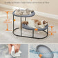 Feandrea 2-Tier Elevated Cat Hammock Bed, Breathable Furniture for Multi-Cat Households Indoor and Outdoor, with Removable Washable Mesh, Steel Frame, for Summer, Dove Gray UPCB012G01