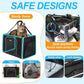 Petskd Extra Large Cat Carrier with Litter Box 24"x17"x17" for Medium Large Cat or 2 Small Cats, Collapsible Soft Sided Pet Carrier for Car Travel with Lockable Safety Zippers(Black)
