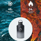 BUZIO 64 oz Water Bottle Insulated with Straw & 3 lid and Carrying Pouch, Leak Proof Half Gallon Stainless Steel Water Flask Jug, Cold for 48 Hrs Double Vacuum Thermo Canteen, BPA-Free, Shadow