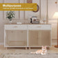 Cat Litter Box Enclosure Furniture Hidden Indoor 2-in-1 Wooden Cat House & Washroom Cabinet with Scratching Board Doors and Drawer, 31.5"x15.7"x34.6"H