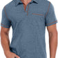 Sailwind Men's Short Sleeve Polo Shirts Casual Summer Classic Collared Golf Shirt with Pocket