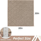 COSY HOMEER Edging Stair Treads Non-Slip Corner Indoor Stair Runners for Wooden Steps,Landing Slip Resistant Stair Rugs Mat for Kids and Dogs,100% Polyester TPE Backing,Beige,30x30 inch