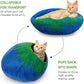 Woolygon Premium Felt Cat Cave Bed – Wool Kitty Beds Handcrafted Kitten Caves Bed for Indoor Cats - Made from 100% Eco-Friendly Merino Wool, Foldable Cat Hidewawy Covered Cat Houses (Emerald Indigo)