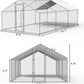 LEMBERI Metal Large Chicken Coop, Spire Shape Walk-in Poultry Chicken Hen cage, Rabbits Duck Cages with Waterproof and Anti-Ultraviolet Cover for Outside,Backyard and Farm