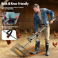 15inch Large Chicken Poop Scooper, 2 Slot Widths (0.16"&0.28"), 39" to 76" Adjustable Stainless Steel Handle, Sifting Litter Shovel for Chicken Coop/Stables/Farm Cleaning(with Effortless Grip)