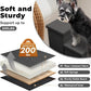 Dog Stairs with Storage 18" H, 3-Step Wider Dog Steps for Small/Medium/Large Old Dogs Cats, Folding Sturdy Pet Stairs Climbing Bed Couch, Ramp for Car Hold Up to 200 lbs (Dark Grey, No Condo)
