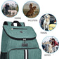 BAGLHER丨Dog Travel Bag, Airline Approved Pet Supplies Backpack, Dog Travel Backpack Accessories Set with 2 Silicone Collapsible Bowls and 2 Food Baskets. Green
