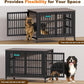 EasyCom 48"/42"/33" XXL Dog Crate Furniture with Casters, Heavy Duty Dog Kennel Indoor for Large Dogs, Escape-Proof and Chew-Proof Dog Cage for high Anxiety Dog, Decorate House as TV Stand, End Table