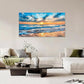 Large Beach Wall Art for Living Room Beach Sunset Ocean Waves Art Big Space Size Framed Canvas Prints Blue Pictures Painting Artwork Office Bedroom Home Decor 60"x30"