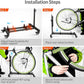 Vertical Bike Stand, Freestanding Indoor Bike Storage Rack Upright Bicycle Floor Stand Indoor Bike Holder with Adjustable Height for Garage & Apartment - for Wheels Sizes up to 29”