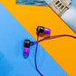 LUDOS Clamor Wired Earbuds in-Ear Headphones, 5 Years Warranty, Earphones with Microphone, Noise Isolating Ear Buds, Memory Foam for iPhone, Samsung, School Students, Kids, Women, Small Ears - Purple