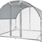 4ever2buy Large Metal Chicken Coop with Run Walk-in Poultry Cage Chicken Runs House Pen Cage Dome Roofed Chicken Coops with Anti-Ultraviolet Cover for Outdoor Yard Farm Use 9.5'W x 6.45'L x 6.3'H