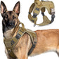 rabbitgoo Tactical Dog Harness for Large Dogs, No Pull Military Service Vest with Handle & Molle, Easy Control for Training Walking, Adjustable Reflective Straps, Brown, XL
