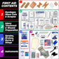 Rapid Care First Aid Kit – 300+ Piece Emergency Medical Kit with Bonus 95-Piece Travel Pack – Outdoor, Workplace, and Home Use – Color Coded & Labeled for Quick Access