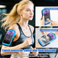 Phone Holder for Running, Running Armband Phone Holder with Carabiner, Phone Armbands for iPhone 16 15 14 13 12 11Pro Max & Galaxy S25/S24/S23, Cell Phone Armband Up to 6.8'' Phone (Blue)