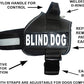 Doggie Stylz Blind Dog Vest Harness with Removable Patches and Reflective Trim. Comes with 2 Blind Dog Reflective Hook and Loop Patches. Measure Dogs Girth Before Purchase (Girth 30”- 42" Black)