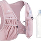 Running Vest for Women Men, USA Original Patent, Adjustable Chest Straps Running Hydration Vest with 500ml Soft Flask, Lightweight Reflective Hydration Backpack for Hiking Marathon