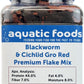 Aquatic Foods Inc. California Blackworm & Cichlid Color Red Premium Flakes for Discus, Cichlids All Community Tropical Fish Also Pellet Mix, Wafer Mix Included…2oz