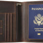 Ringsun Leather Passport Cover for Men Women, RFID Passport Wallet Case Travel Passport Holder for Family