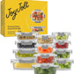 JoyJolt 24pc Borosilicate Glass Storage Containers with Lids | 12 Airtight/Freezer Safe Food Storage Containers for Pantry and Kitchen | Meal Prep Container for Lunch | Glass Tupperware Set