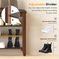 Shoe Bench Storage Rubberwood with Leather Cushion for Entryway Bench Ideal for Hallways Shoe Rack Front Doors Entrances Mudrooms Featuring 3 Height-Adjustable and Removable Shelves