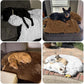 GGIB Calming Dog Bed Fluffy Plush Dog Mat for Furniture Protector with Removable Washable Cover for Large Medium Small Dogs and Cats (Large, Brown)