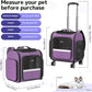 Rolling Cat Carrier with Wheels Dog Carrier for Small Dogs & Medium Cats, Expandable Pet Carrier on Wheels with Cat Play Tunnel, Large Capacity, Breathable Mesh, Side Pocket, Purple