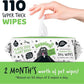 Dog Wipes, 100% Plastic Free Biodegradable pet Wipes for Full Body, Eye Wipes, Ear Wipes, Bum & Paws. 110 Sensitive Dog Grooming Wipes for Dogs, Puppy & cat Grooming (Fragrance Free)