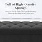 Ottoman with Storage, 48.8" Fabric Storage Ottoman Bench with Hinge, Bedroom Bench, Upholstered Benches with Seating for Living Room, Entryway (Dark Grey)