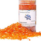 TWINKLING High Luster Fire Glass Gravel Stone Glitter,Broken Glass,Fire Gems Chips,Crushed Glass for Fire Pit Crafts Resin Art Aquarium Garden Decoration,3-6mm,1-Pound Jar (Orange Red)