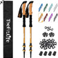 TheFitLife Trekking Poles - Lightweight 7075 Aluminum Hiking Sticks with Cork Grips, Adjustable Telescopic Design, Metal Flip Lock for Men & Women - Perfect for Hiking, Walking, Camping & Backpacking
