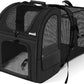 Pecute Cat Carrier Backpacks, Expandable Cat Backpack with Breathable Mesh, Pet Carrier Backpack for Cats Small Dogs Puppies Up to 18 Lbs, Dog Carrier Backpack Great for Travel Hiking Camping Outdoor
