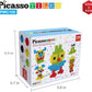 PicassoTiles 100pcs 0.5” Pixel Magnetic Puzzle Cube Mix & Match Cubes Sensory Toys STEAM Education Learning Building Block Magnets Children Construction Toy Set Stacking Magnet Creative Kit PMC100