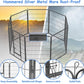 Dog Playpen, Outdoor Dog Fence, 8 Panels, 40" H Dog Pen for Medium/Small Dogs, Heavy Duty Metal Pet Fence with Gate, Portable Dog Fence for RV Camping and Yard (Black)