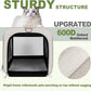 Cat Carrier American Airline Approved 18x11x11, Top Opening Sturdy Soft Pet Carrying Bag See Through, Mini Dog Hard Bottom Crate Kennel Case, 4-Side-Ventilation Mesh Cage Toy Poodle Biege