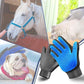 Pet Grooming Glove Hair Remover Brush Gentle Deshedding Efficient Pet Mitt Pet Massage Gloves Left & Right Hand Draw Dogs Cats Horses Long Short Fur (1Pair Left & Right Hand (Blue))