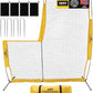 PodiuMax Baseball Softball Pitching Screen, 7x7FT Pitcher Protection Net with Upgrade Frame, Baseball Batting Pitching Net for Backyard Field Outdoor, Line Drive Protective L-Screen with Carry Bag