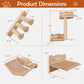 Tangkula Cat Wall Shelves, Wall Mounted 4pcs Kitten Furniture Set with Hammock, 2-Step Kitty Tree, Perch, Non-Slip Carpet Mat, Sisal Stairs & Scratching Posts, Wooden Cat Climber Steps (Natural)