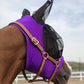 Horse Fly Mask Super Comfort Horse Fly Mask Elasticity Fly Mask with Ears We Only Make Products That Horses Like… (Dk Purple, M)