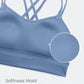 CRZ YOGA Softness Mold Womens Butterluxe Strappy Longline Sports Bra - Double Spaghetti Strap Workout Yoga Crop Top Athletic