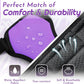 Eagloo Dog Harness Medium Sized Dog, No Pull Service Vest with Reflective Strips and Control Handle, Adjustable and Comfortable for Easy Walking, No Choke Pet Harness with 2 Metal Rings, Purple, M
