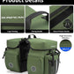 Bike Bag Accessories Panniers for Bicycle Rear Rack Bag 45L Waterproof Mountain Electric Bike Saddle Bag for Cycling Traveling Commuting Green