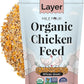 Organic Chicken Feed – Layer Whole Grain, Non-GMO, USA Grown, 16% Protein, Corn-Free, Soy-Free, Non-Medicated Feed for Chickens, 2 lb Sample
