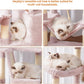 Heybly Cat Tree, 68 inch Multi-Level Cat Tower for Indoor Cats, 2 Widened Plush Perches Cat Condo with Scratching Board and Big Caves, Muchroom HCT025MU