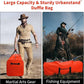 52 Inch Large Duffle Bag for Travel Camping Sport Equipment Storage Bag with 2-way Lockable Zippers Orange