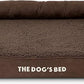 The Dog’s Bed, Large Brown Plush 36x27, Memory Foam, Pain Relief: Arthritis, Hip & Elbow Dysplasia, Post Surgery, Lameness, Supportive, Calming, Waterproof Washable Cover, Veterinary Approved